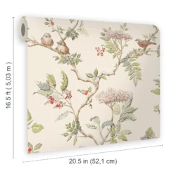 Laura Ashley Elderwood Neutral Floral Smooth Wallpaper -Trade Point Sale laura ashley elderwood neutral floral smooth wallpaper5011583466829 02t bq