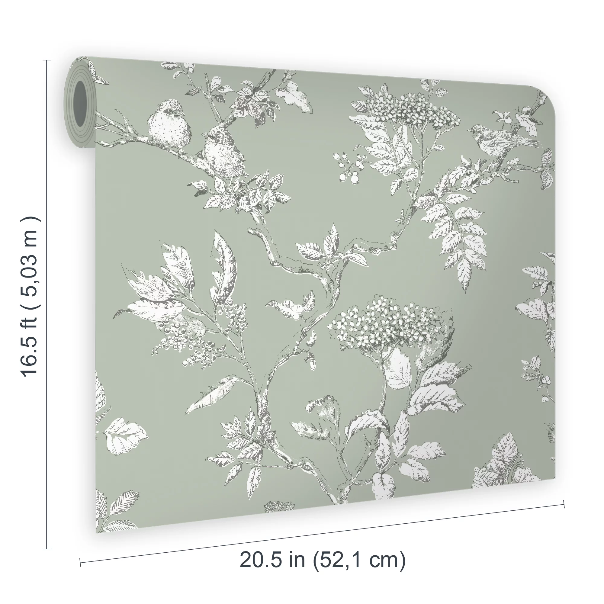Laura Ashley Elderwood Sage Floral Smooth Wallpaper 8 Laura Ashley Elderwood Sage Floral Smooth Wallpaper - Image 6