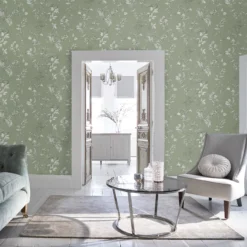 Laura Ashley Elderwood Sage Floral Smooth Wallpaper 11 Laura Ashley Elderwood Sage Floral Smooth Wallpaper -Trade Point Sale laura ashley elderwood sage floral smooth wallpaper5011583466881 20i bq