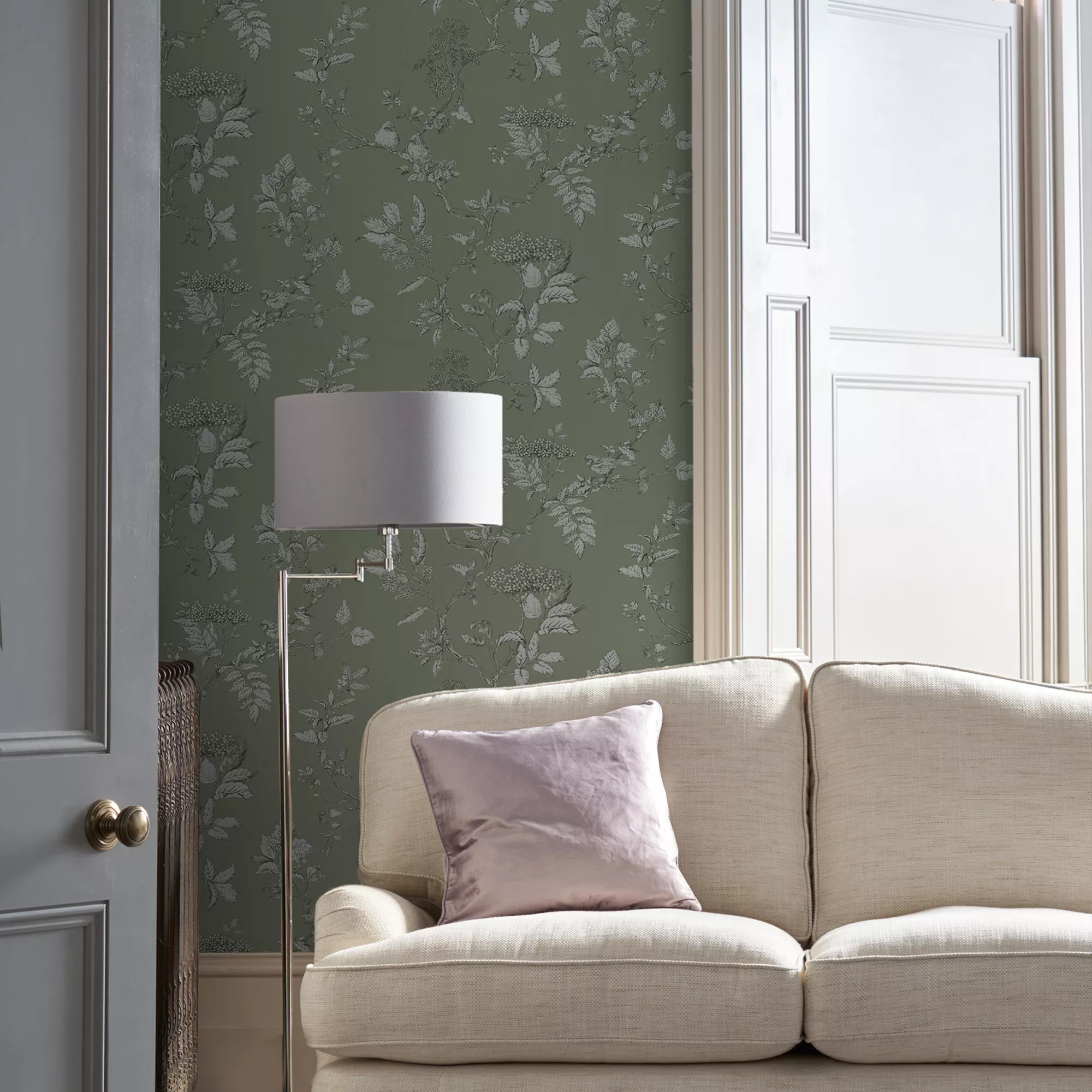 Laura Ashley Elderwood Sage Floral Smooth Wallpaper 7 Laura Ashley Elderwood Sage Floral Smooth Wallpaper - Image 5