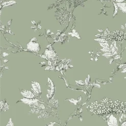 Laura Ashley Elderwood Sage Floral Smooth Wallpaper 10 Laura Ashley Elderwood Sage Floral Smooth Wallpaper -Trade Point Sale laura ashley elderwood sage floral smooth wallpaper5011583466881 37c bq