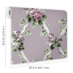 Laura Ashley Elwyn Grape Floral Smooth Wallpaper -Trade Point Sale laura ashley elwyn grape floral smooth wallpaper5011583493047 02t bq