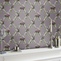 Laura Ashley Elwyn Grape Floral Smooth Wallpaper -Trade Point Sale laura ashley elwyn grape floral smooth wallpaper5011583493047 20i bq