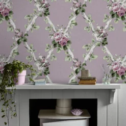 Laura Ashley Elwyn Grape Floral Smooth Wallpaper -Trade Point Sale laura ashley elwyn grape floral smooth wallpaper5011583493047 21i bq