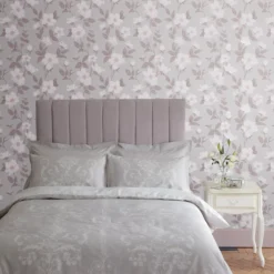 Laura Ashley Fleurir Sugared Violet Floral Smooth Wallpaper -Trade Point Sale laura ashley fleurir sugared violet floral smooth wallpaper5011583487107 20i bq