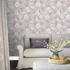 Laura Ashley Fleurir Sugared Violet Floral Smooth Wallpaper -Trade Point Sale laura ashley fleurir sugared violet floral smooth wallpaper5011583487107 21i bq