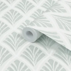 Laura Ashley Florin Duck Egg Geometric Smooth Wallpaper -Trade Point Sale laura ashley florin duck egg geometric smooth wallpaper5011583467727 36c bq