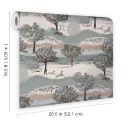 Laura Ashley Hartingdon Cream & Green Landscape Smooth Wallpaper -Trade Point Sale laura ashley hartingdon cream green landscape smooth wallpaper5011583546231 02t bq