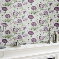Laura Ashley Hepworth Grape Floral Smooth Wallpaper -Trade Point Sale laura ashley hepworth grape floral smooth wallpaper5011583493108 20i bq