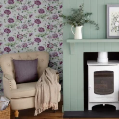 Laura Ashley Hepworth Grape Floral Smooth Wallpaper -Trade Point Sale laura ashley hepworth grape floral smooth wallpaper5011583493108 21i bq