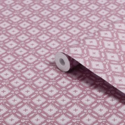 Laura Ashley Heritage Inspired Purple Motif Smooth Wallpaper