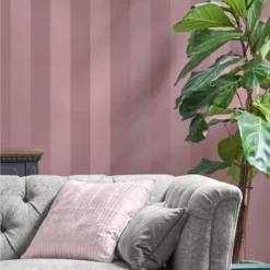 Laura Ashley Heritage Inspired Purple Stripe Smooth Wallpaper -Trade Point Sale laura ashley heritage inspired purple stripe smooth wallpaper5011583524116 21i bq