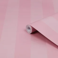 Laura Ashley Heritage Inspired Purple Stripe Smooth Wallpaper