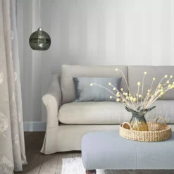 Laura Ashley Lille Beige & White Stripe Smooth Wallpaper -Trade Point Sale laura ashley lille beige white stripe smooth wallpaper5011583466522 21i bq