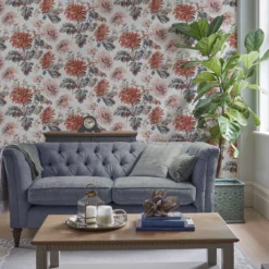 Laura Ashley Maryam Crimson Floral Smooth Wallpaper -Trade Point Sale laura ashley maryam crimson floral smooth wallpaper5011583486926 21i bq
