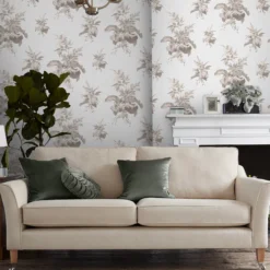 Laura Ashley Narberth Grey Leaves Smooth Wallpaper -Trade Point Sale laura ashley narberth grey leaves smooth wallpaper5011583545999 20i bq