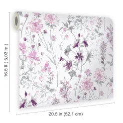 Laura Ashley Pale Iris Wild Meadow Smooth Wallpaper -Trade Point Sale laura ashley pale iris wild meadow smooth wallpaper5011583467307 02t bq