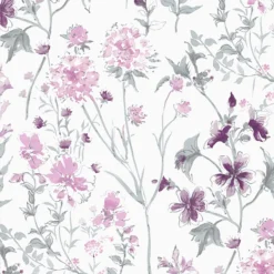Laura Ashley Pale Iris Wild Meadow Smooth Wallpaper -Trade Point Sale laura ashley pale iris wild meadow smooth wallpaper5011583467307 37c bq