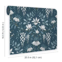 Laura Ashley Parterre Dark Seaspray Damask Smooth Wallpaper -Trade Point Sale laura ashley parterre dark seaspray damask smooth wallpaper5011583468564 02t bq