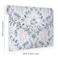 Laura Ashley Parterre Off White & Seaspray Damask Smooth Wallpaper 13 Laura Ashley Parterre Off White & Seaspray Damask Smooth Wallpaper -Trade Point Sale laura ashley parterre off white seaspray damask smooth wallpaper5011583468595 02t bq