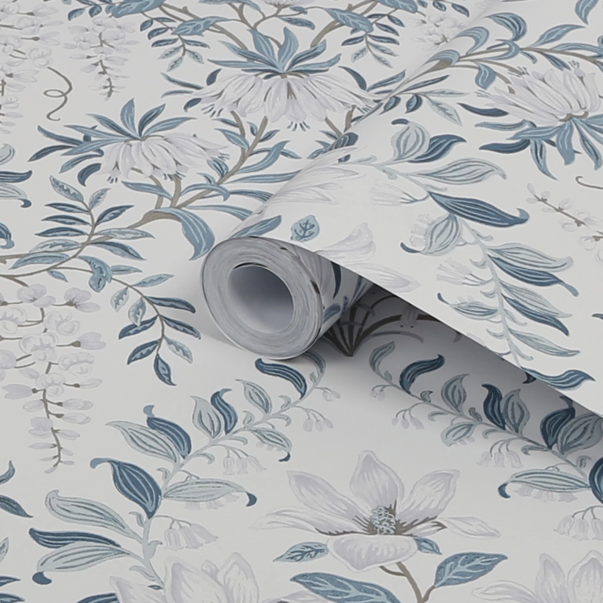 Laura Ashley Parterre Off White & Seaspray Damask Smooth Wallpaper 4 Laura Ashley Parterre Off White & Seaspray Damask Smooth Wallpaper - Image 2