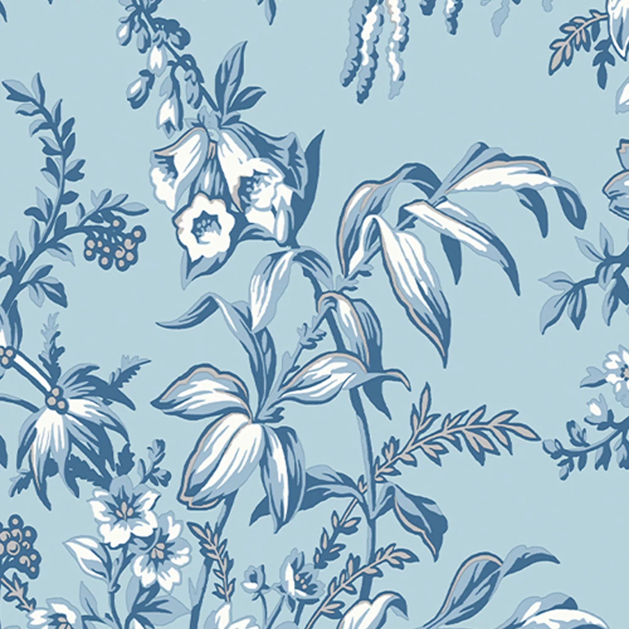 Laura Ashley Picardie Blue Sky Floral Smooth Wallpaper 8 Laura Ashley Picardie Blue Sky Floral Smooth Wallpaper - Image 6