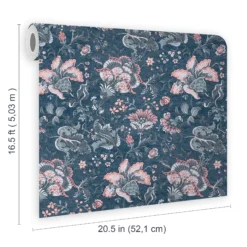 Laura Ashley Portia Dark Seaspray Floral Smooth Wallpaper -Trade Point Sale laura ashley portia dark seaspray floral smooth wallpaper5011583486803 02t bq