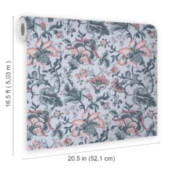 Laura Ashley Portia Pale Slate Floral Smooth Wallpaper -Trade Point Sale laura ashley portia pale slate floral smooth wallpaper5011583486834 02t bq