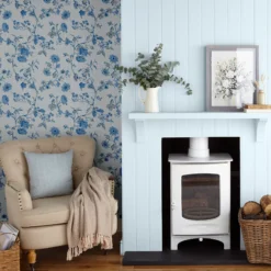 Laura Ashley Rambling Rector Blue Sky Floral Smooth Wallpaper -Trade Point Sale laura ashley rambling rector blue sky floral smooth wallpaper5011583492804 01i bq