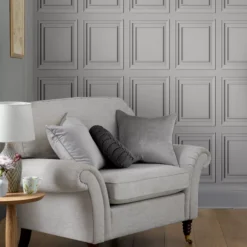 Laura Ashley Redbrook Wood Panel Silver Brick / Wood Effect Smooth Wallpaper -Trade Point Sale laura ashley redbrook wood panel silver brick wood effect smooth wallpaper5011583545845 20i bq