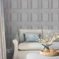 Laura Ashley Redbrook Wood Panel Silver Brick / Wood Effect Smooth Wallpaper -Trade Point Sale laura ashley redbrook wood panel silver brick wood effect smooth wallpaper5011583545845 21i bq