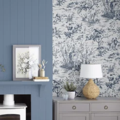 Laura Ashley Romantic Opulence Blue Classical Smooth Wallpaper -Trade Point Sale laura ashley romantic opulence blue classical smooth wallpaper5011583524628 21i bq