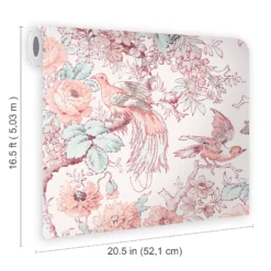 Laura Ashley Romantic Opulence Pink Floral Smooth Wallpaper -Trade Point Sale laura ashley romantic opulence pink floral smooth wallpaper5011583493139 02t bq