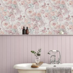 Laura Ashley Romantic Opulence Pink Floral Smooth Wallpaper -Trade Point Sale laura ashley romantic opulence pink floral smooth wallpaper5011583493139 20i bq