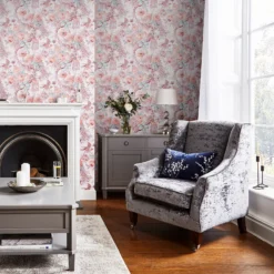 Laura Ashley Romantic Opulence Pink Floral Smooth Wallpaper -Trade Point Sale laura ashley romantic opulence pink floral smooth wallpaper5011583493139 21i bq