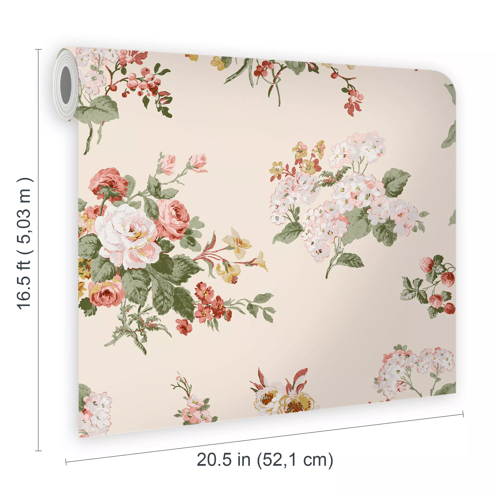 Laura Ashley Rosemore Pale Sable Floral Smooth Wallpaper 8 Laura Ashley Rosemore Pale Sable Floral Smooth Wallpaper - Image 6