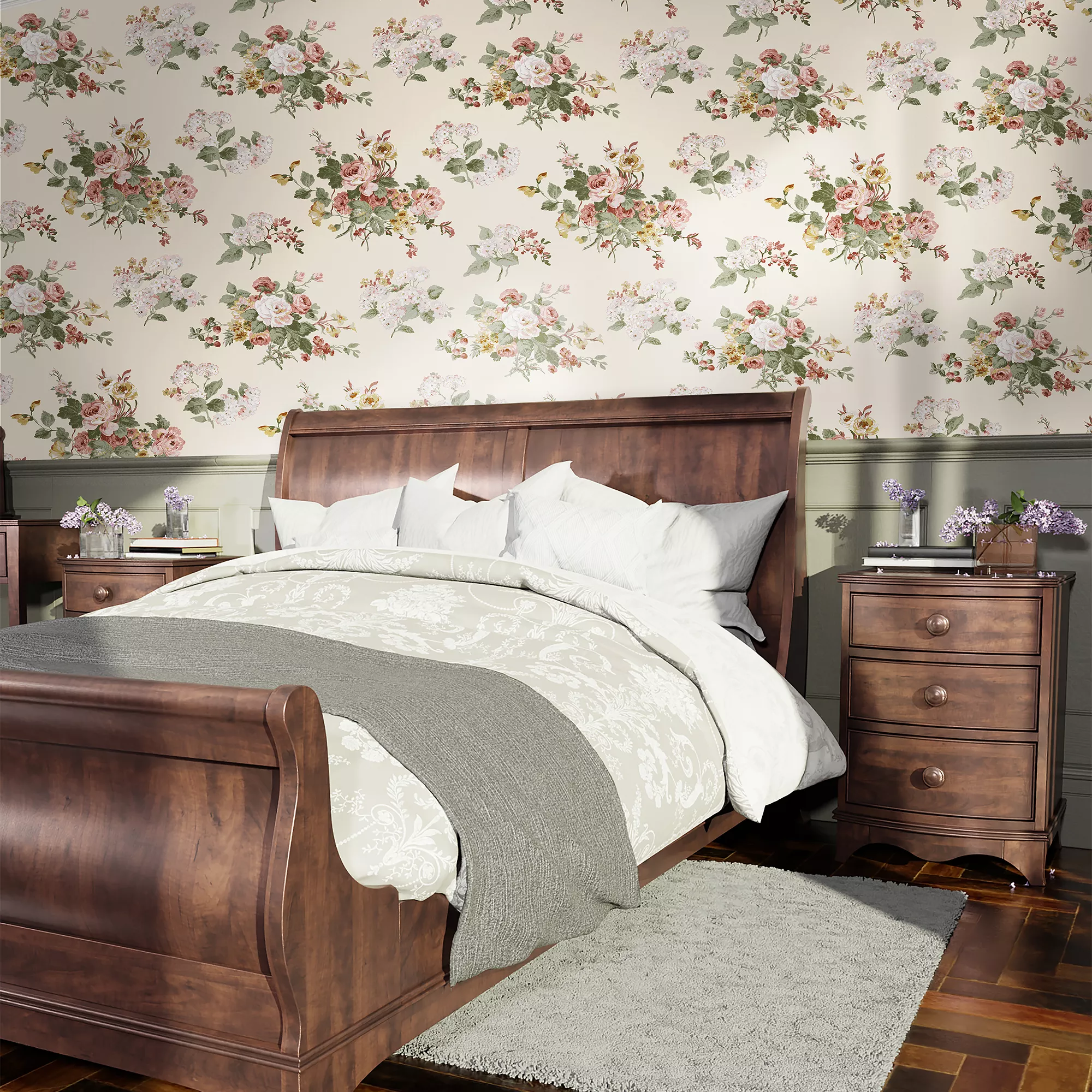 Laura Ashley Rosemore Pale Sable Floral Smooth Wallpaper 7 Laura Ashley Rosemore Pale Sable Floral Smooth Wallpaper - Image 5