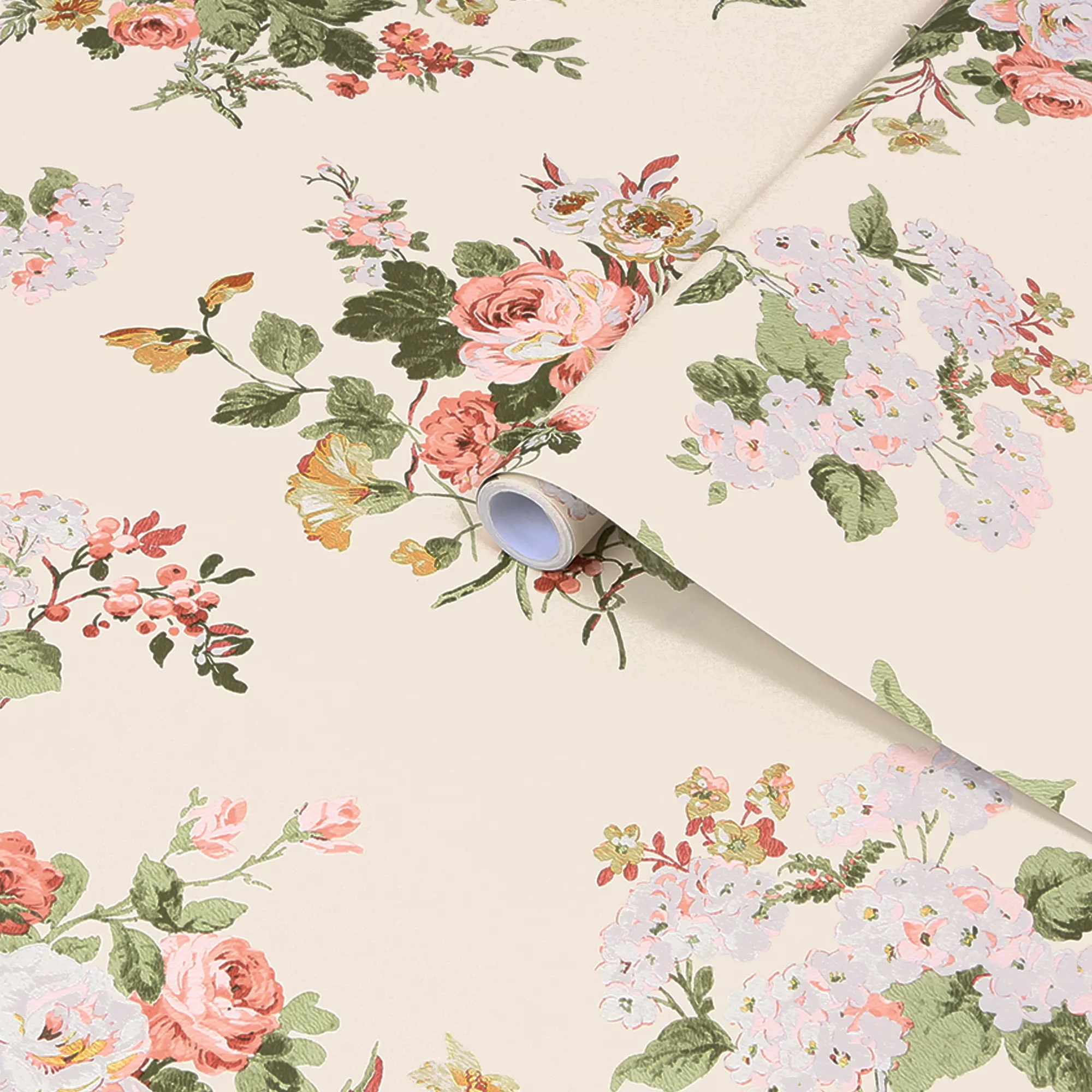 Laura Ashley Rosemore Pale Sable Floral Smooth Wallpaper 4 Laura Ashley Rosemore Pale Sable Floral Smooth Wallpaper - Image 2
