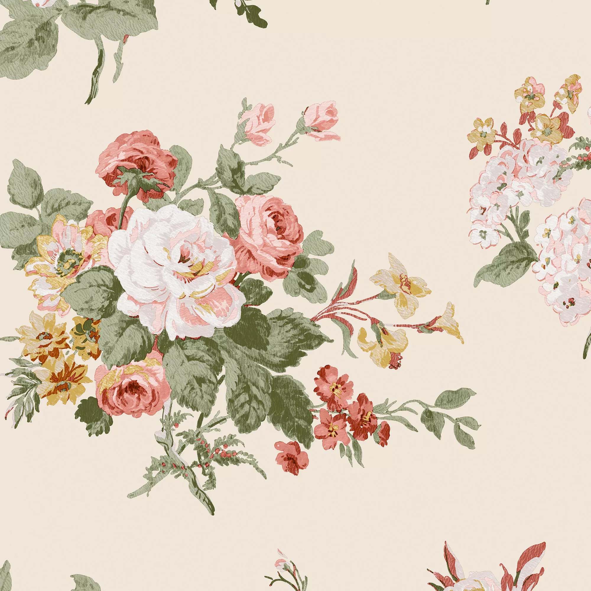 Laura Ashley Rosemore Pale Sable Floral Smooth Wallpaper 5 Laura Ashley Rosemore Pale Sable Floral Smooth Wallpaper - Image 3