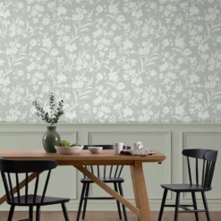 Laura Ashley Rye Sage Floral Smooth Wallpaper -Trade Point Sale laura ashley rye sage floral smooth wallpaper5011583546149 20i bq