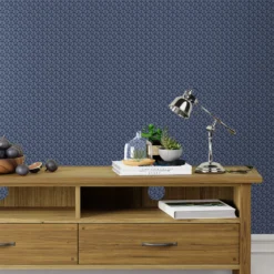 Laura Ashley Seaham Blue Motif Smooth Wallpaper -Trade Point Sale laura ashley seaham blue motif smooth wallpaper5011583524413 21i bq