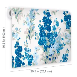 Laura Ashley Stocks Blue Sky Floral Smooth Wallpaper 12 Laura Ashley Stocks Blue Sky Floral Smooth Wallpaper -Trade Point Sale laura ashley stocks blue sky floral smooth wallpaper5011583492835 02t bq