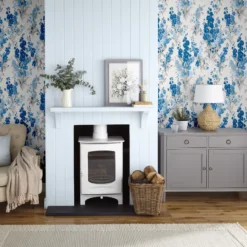 Laura Ashley Stocks Blue Sky Floral Smooth Wallpaper 10 Laura Ashley Stocks Blue Sky Floral Smooth Wallpaper -Trade Point Sale laura ashley stocks blue sky floral smooth wallpaper5011583492835 20i bq