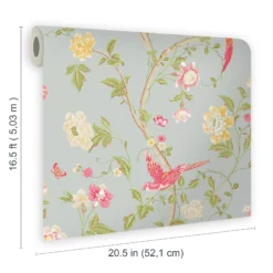 Laura Ashley Summer Palace Duck Egg Floral Smooth Wallpaper 13 Laura Ashley Summer Palace Duck Egg Floral Smooth Wallpaper -Trade Point Sale laura ashley summer palace duck egg floral smooth wallpaper5011583468205 02t bq