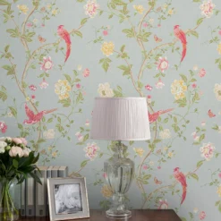 Laura Ashley Summer Palace Duck Egg Floral Smooth Wallpaper 11 Laura Ashley Summer Palace Duck Egg Floral Smooth Wallpaper -Trade Point Sale laura ashley summer palace duck egg floral smooth wallpaper5011583468205 20i bq
