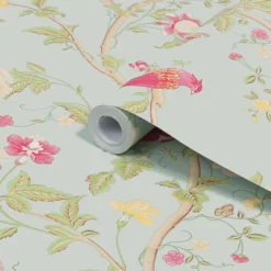 Laura Ashley Summer Palace Duck Egg Floral Smooth Wallpaper 9 Laura Ashley Summer Palace Duck Egg Floral Smooth Wallpaper -Trade Point Sale laura ashley summer palace duck egg floral smooth wallpaper5011583468205 36c bq