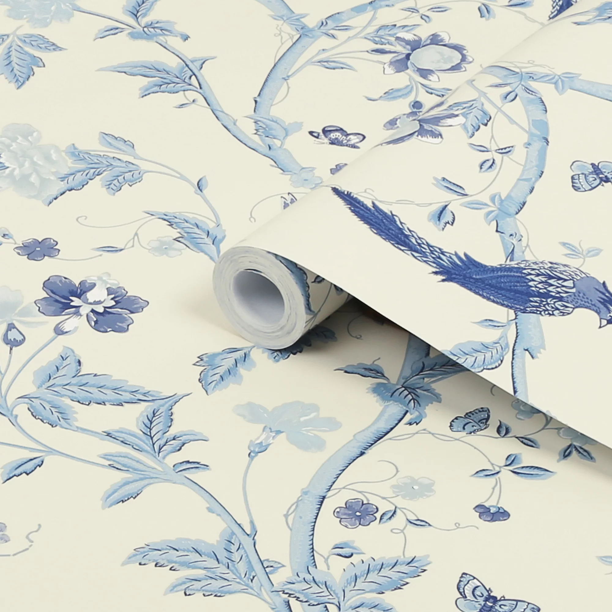 Laura Ashley Summer Palace Royal Blue Floral Smooth Wallpaper 4 Laura Ashley Summer Palace Royal Blue Floral Smooth Wallpaper - Image 2