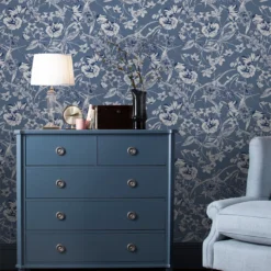 Laura Ashley Summerhill Midnight Blue Floral Smooth Wallpaper 10 Laura Ashley Summerhill Midnight Blue Floral Smooth Wallpaper -Trade Point Sale laura ashley summerhill midnight blue floral smooth wallpaper5011583524383 20i bq