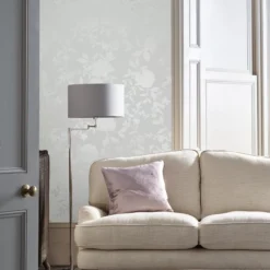 Laura Ashley Timeless Elegance Silver Floral Smooth Wallpaper -Trade Point Sale laura ashley timeless elegance silver floral smooth wallpaper5011583524352 21i bq