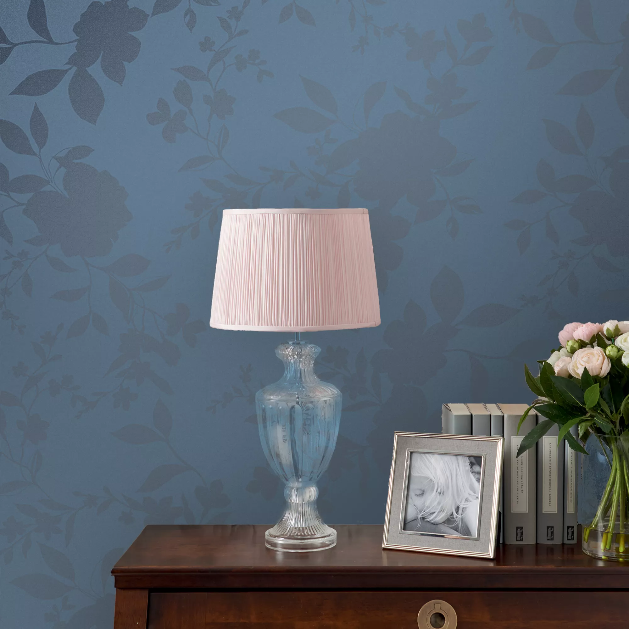 Laura Ashley Westbourne Midnight Blue Floral Smooth Wallpaper 5 Laura Ashley Westbourne Midnight Blue Floral Smooth Wallpaper - Image 3